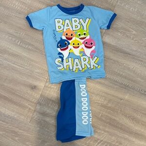 Baby Shark Blue Kids Pajama set 3T